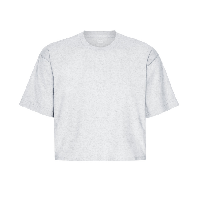 Colorful Standard | BOXY CROP T-Shirt | Snow Melange
