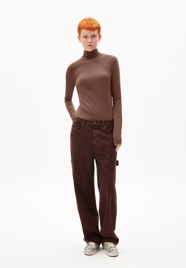 Armedangels | GRAZILIAA Long Sleeve Top | Deep Brown