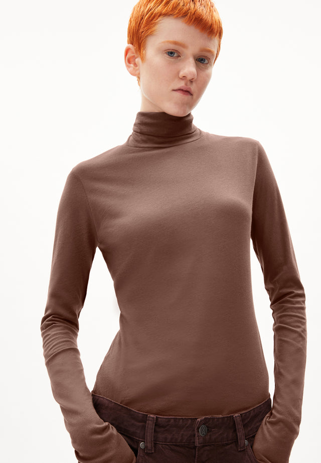Armedangels | GRAZILIAA Long Sleeve Top | Deep Brown