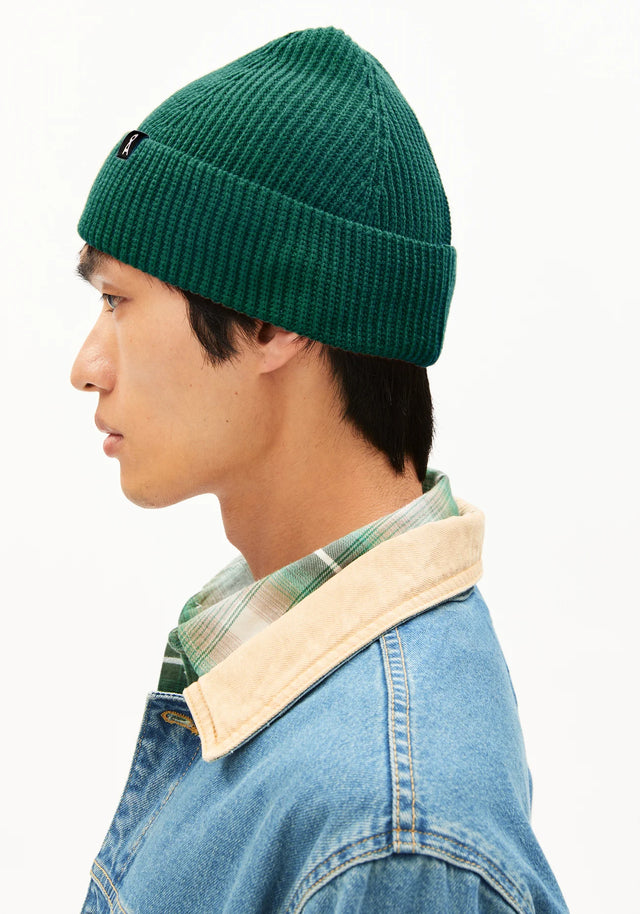 Armed Angels | Nildaao Cotton Beanie | Emerald Green