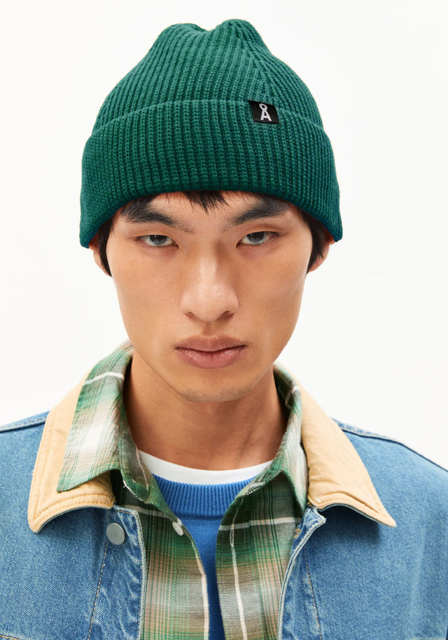 Armed Angels | Nildaao Cotton Beanie | Emerald Green