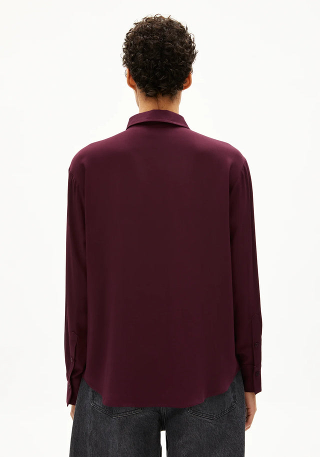 Armedangels | LARISAANA Long Sleeve Blouse | Dark Cranberry