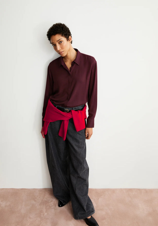 Armedangels | LARISAANA Long Sleeve Blouse | Dark Cranberry