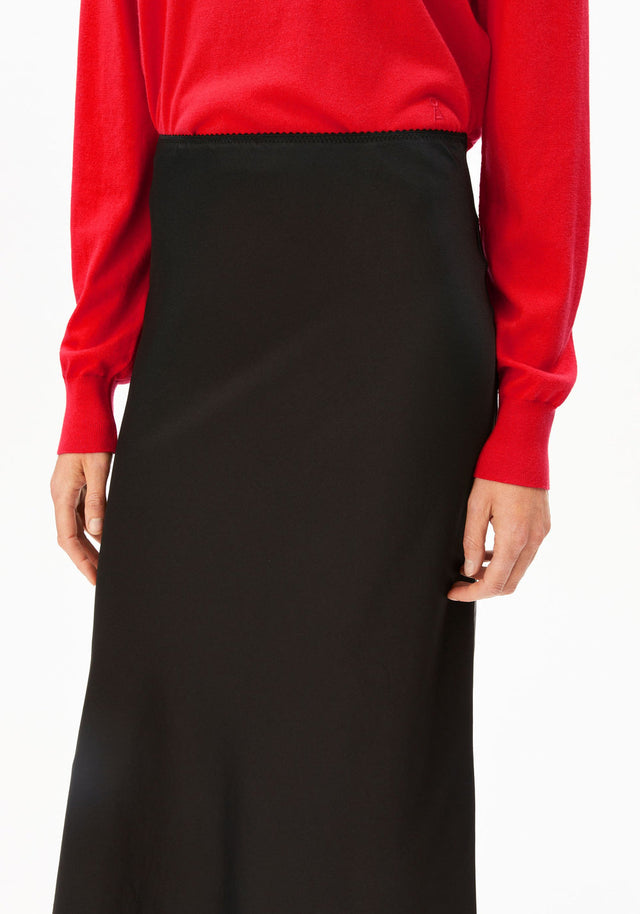 Armedangels | LENOVAA SATIN SLIP-SKIRT | Black