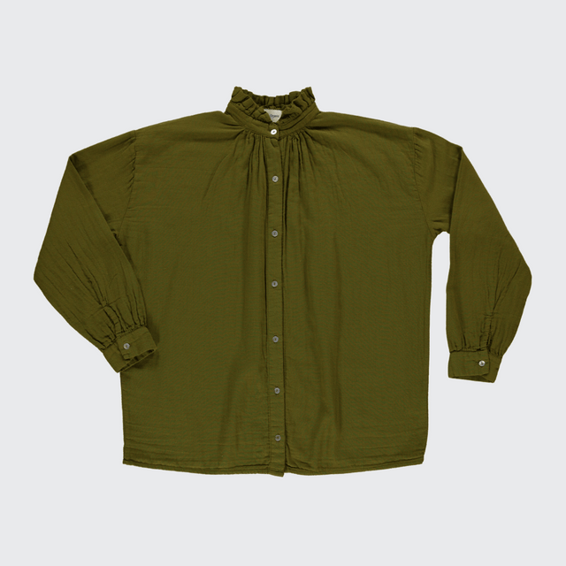 Poudre Organic | Organic Cotton ROSIER SHIRT | Fir Green