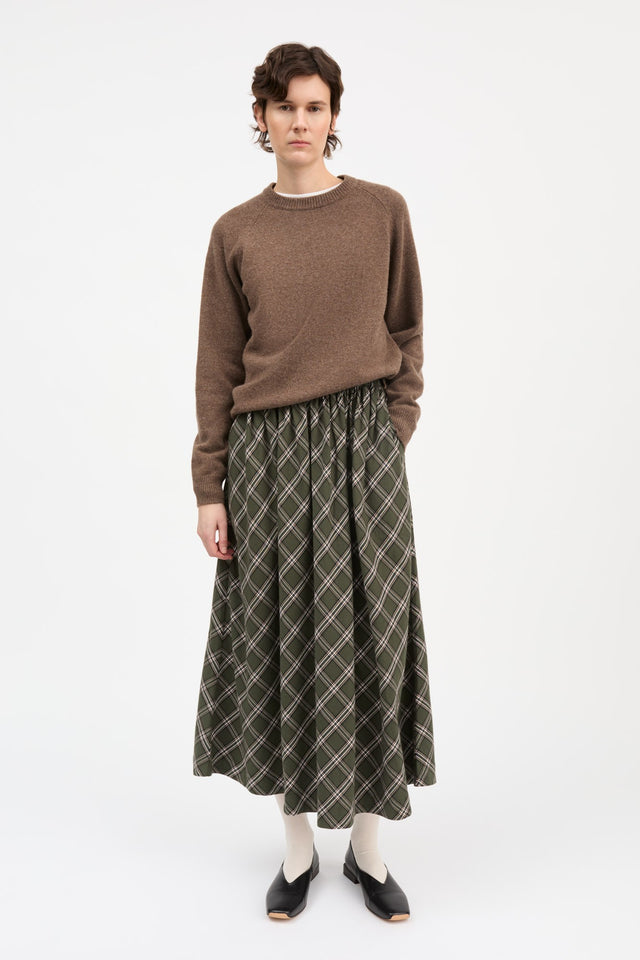 Skall Studio | DAGNY Skirt | Green & White Check