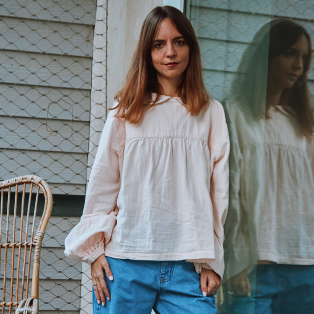 Poudre Organic | AMSONIA Blouse | Soft Pink