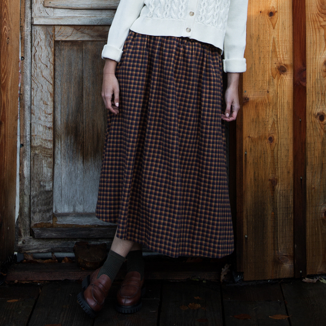 Beaumont Organic | Ellery Cay Skirt|Navy & Mustard