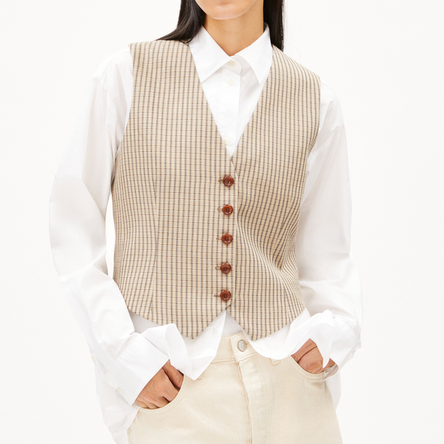 Armedangels | SINERIAA VEST | Sandstone Check
