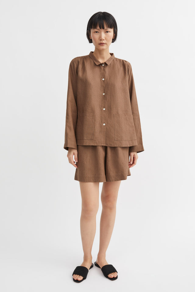 Skall Studio | NETTLE Shirt | Cedar Brown