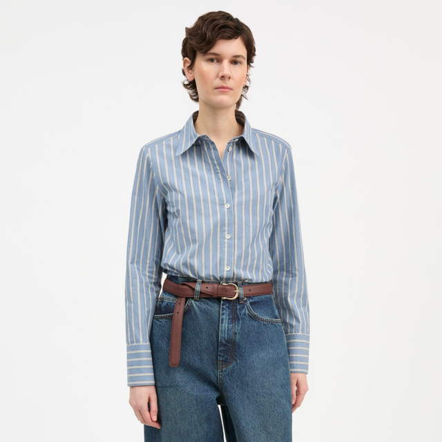 Skall Studio | FAUNA Shirt | Blue/Black/White Stripe