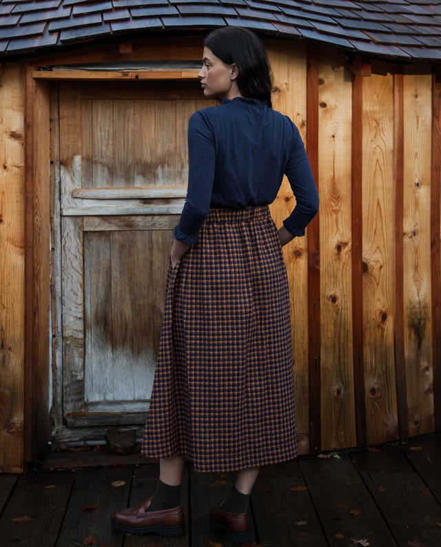 Beaumont Organic | Ellery Cay Skirt|Navy & Mustard