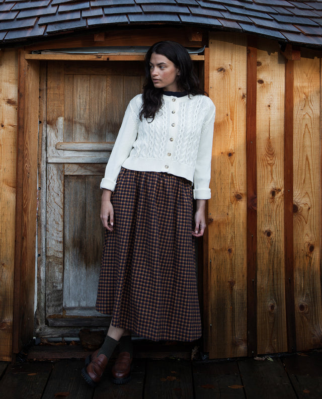 Beaumont Organic | Ellery Cay Skirt|Navy & Mustard