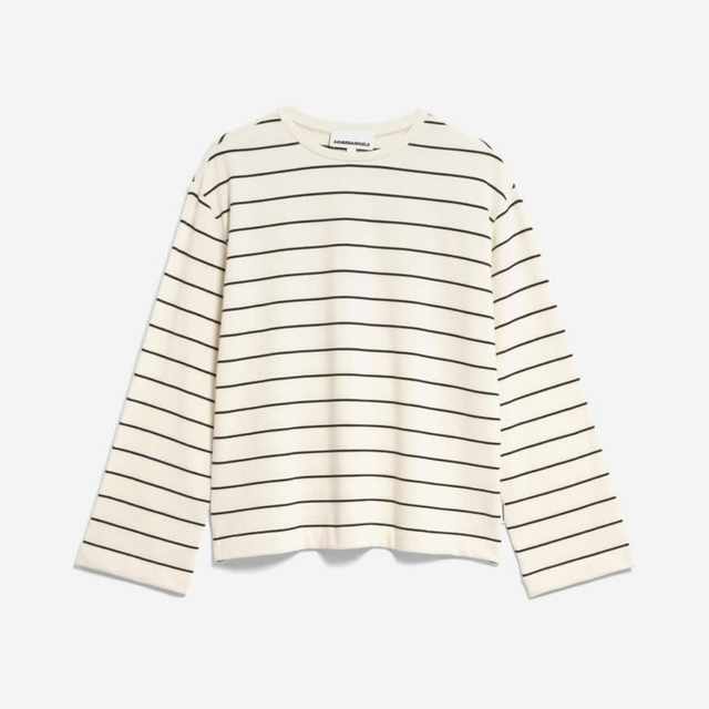 Armedangels | MARYNAA | Oatmilk Black Stripe