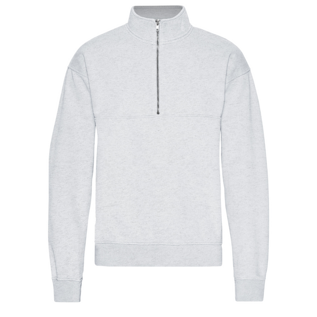 Colorful Standard | Organic Cotton Quarter Zip Sweatshirt l Snow Melange