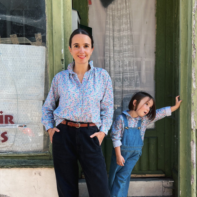 Poudre Organic | ROSIER SHIRT | Flowery Blue