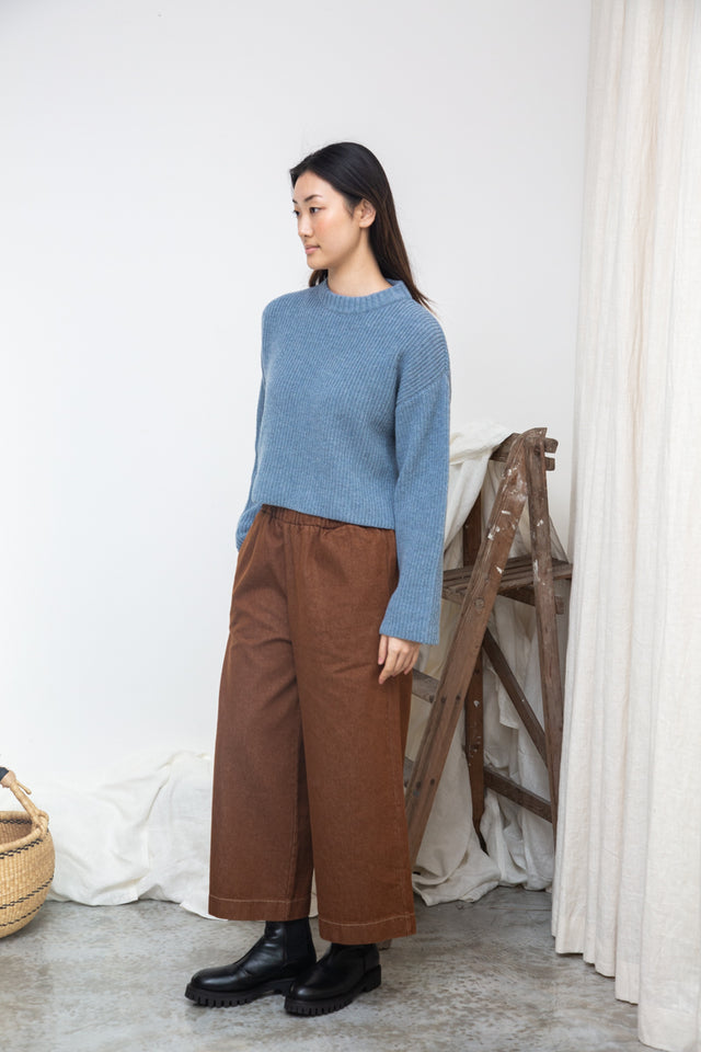 Beaumont Organic | LEO Recycled Wool Jumper | Blue