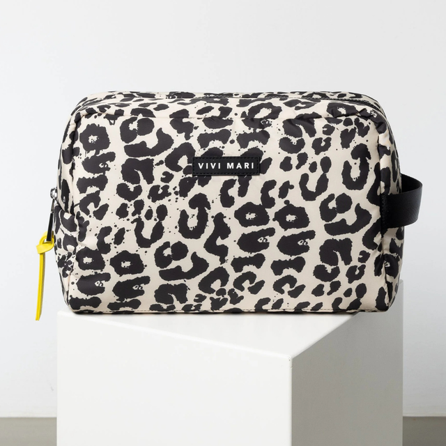 VIVI MARI | Toiletry Bag | Black & Sand