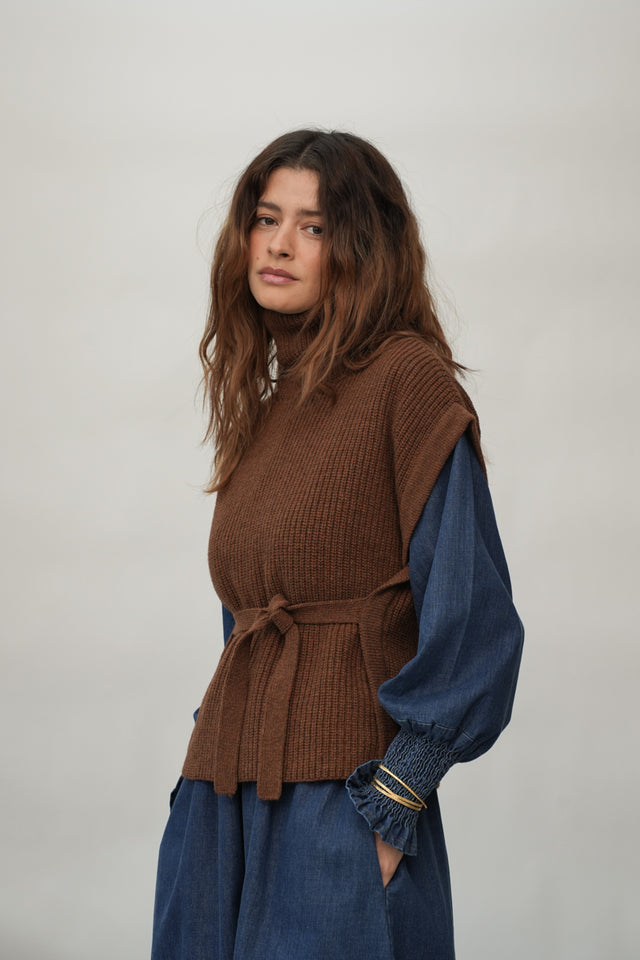 Beaumont Organic | KANON Vest | Tan Marl