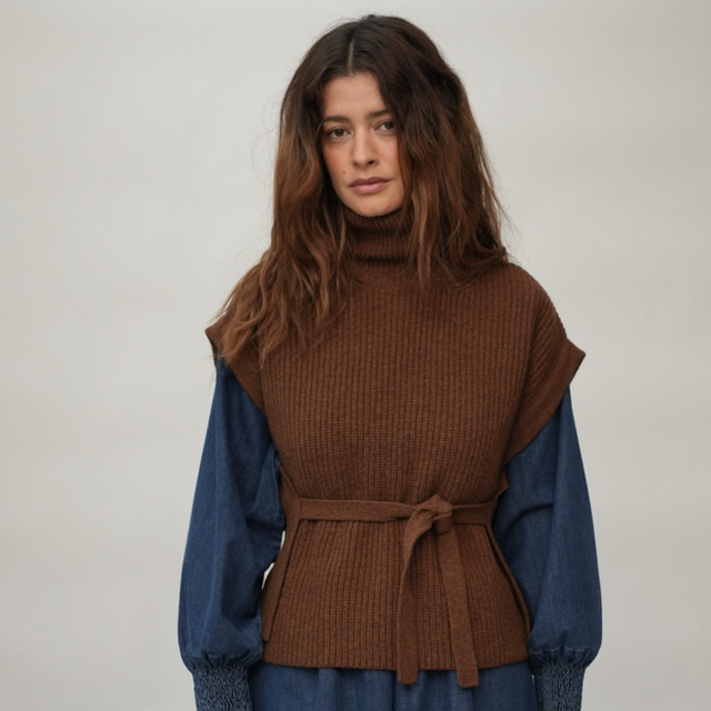 Beaumont Organic | KANON Vest | Tan Marl
