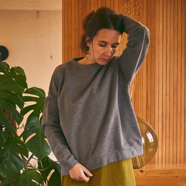 Poudre Organic | ACENTRA Sweatshirt | Gris Anthracite