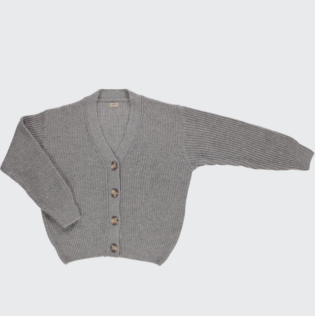 Poudre Organic | Mate Wool Cardigan | GRIS