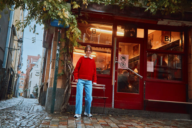 Poudre Organic | PULL AZALEE Sweater | Scarlett Red