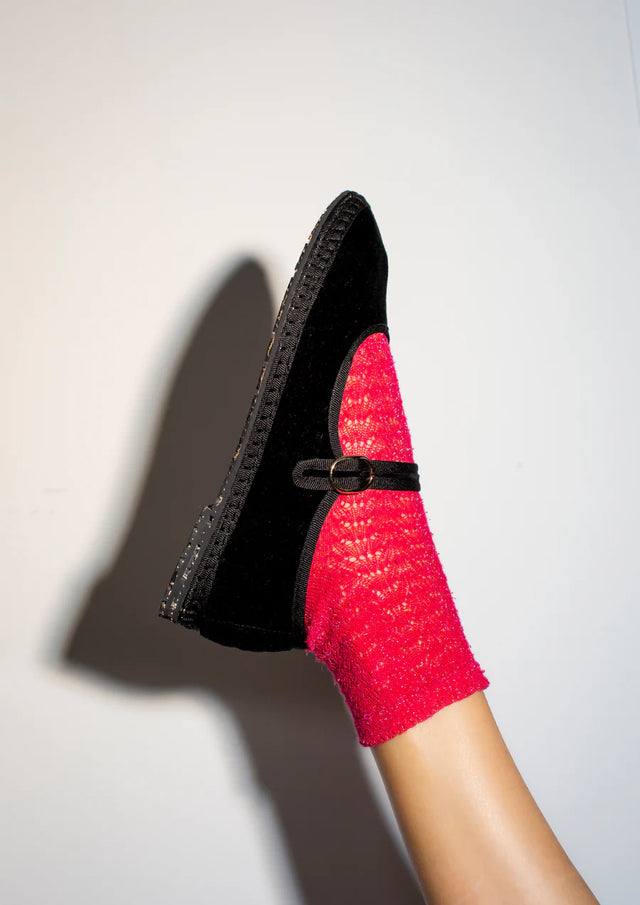 FLABELUS | ANTONIA Velvet Pumps | Black