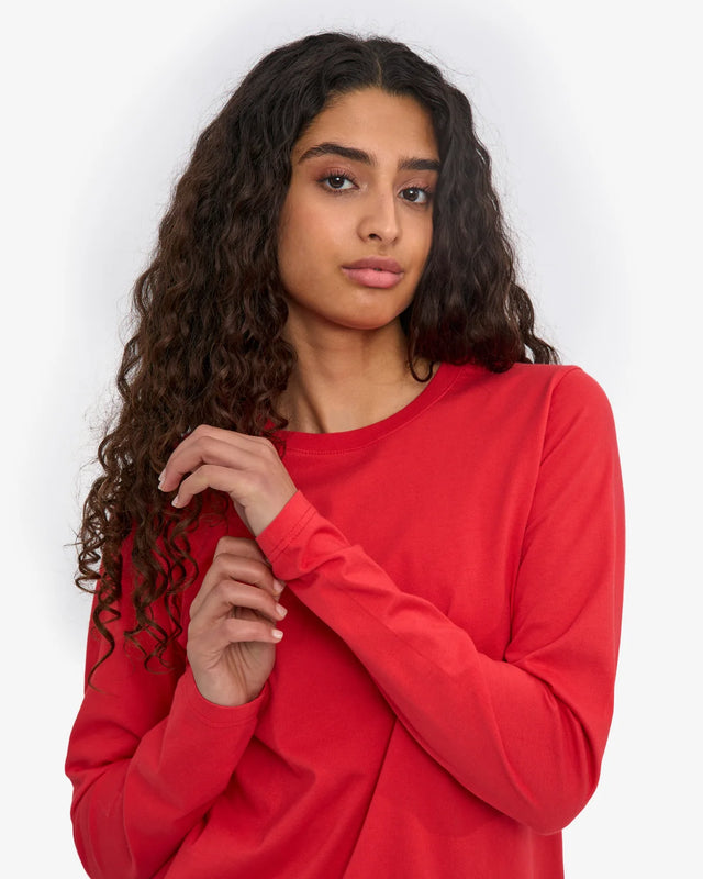 Colorful Standard | Organic Long Sleeved T-Shirt | Red Tangerine