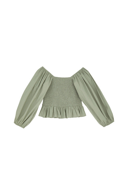 Skall Studio | Evelyn Blouse | Dusty Green