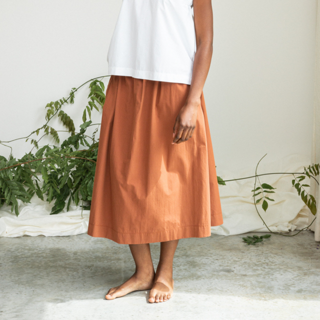 Beaumont Organic | GOLDIER Organic Cotton Skirt| Russet