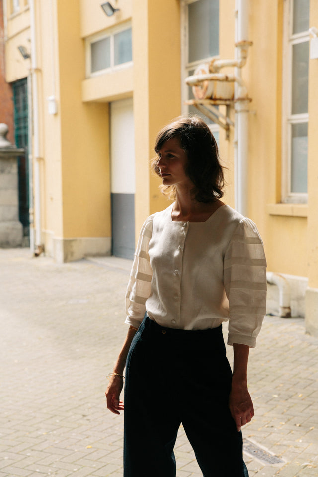 Jennifer Slattery | NANCY Linen Top | Cream