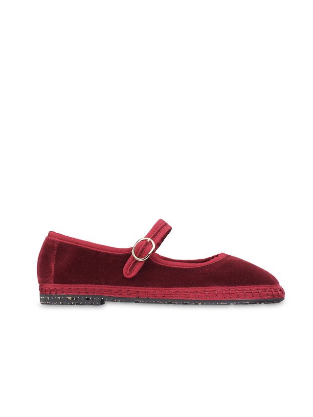 FLABELUS | LUCRECIA Velvet Pumps | Burgundy