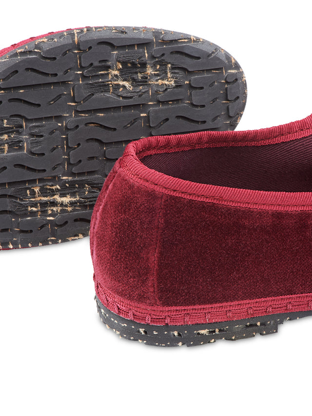 FLABELUS | LUCRECIA Velvet Pumps | Burgundy