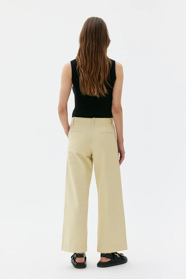 MASKA| LAILA Recycled Cotton Trouser | Pale Yellow