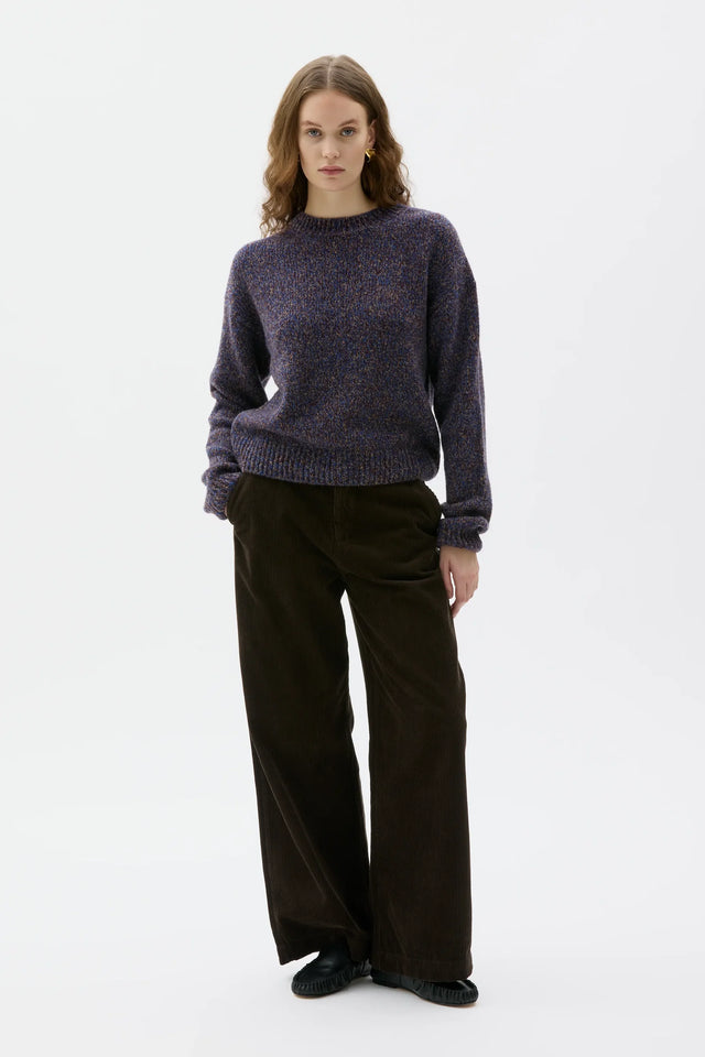 MASKA | IZA Cashmere Sweater | Blue Brown