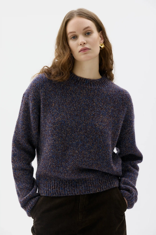 MASKA | IZA Cashmere Sweater | Blue Brown