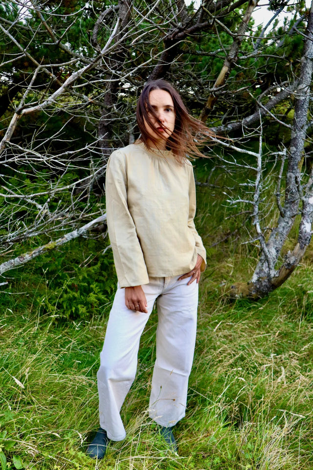 Poudre Organic | PATCHOULI Blouse | Pale Khaki