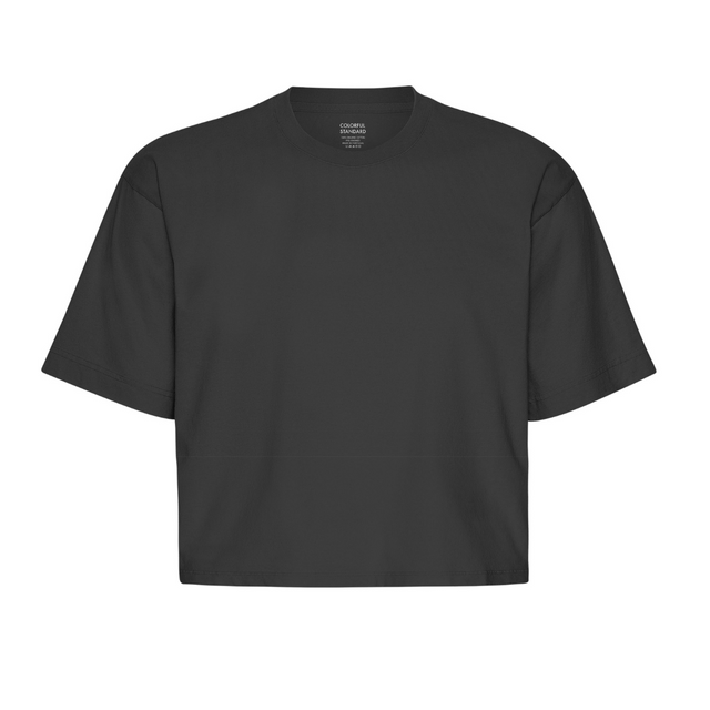 Colorful Standard | BOXY CROP T-shirt | Deep Black