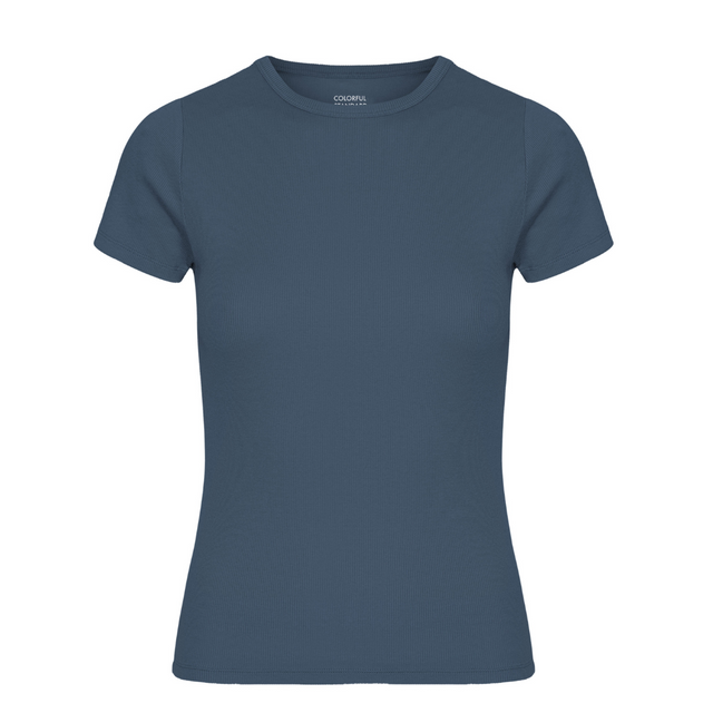 Colorful Standard | Rib Short Sleeve | Petrol Blue