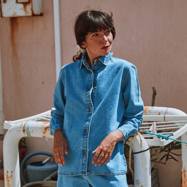 Poudre Organic | CAPUCINE Denim Blouse