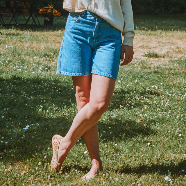 Poudre Organic | VETIVER Shorts | Faded Blue