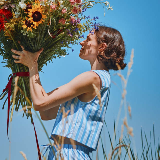Poudre Organic | VANILLE Top | Blue Stripe