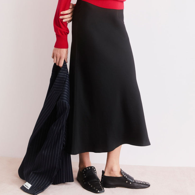 Armedangels | LENOVAA SATIN SLIP-SKIRT | Black
