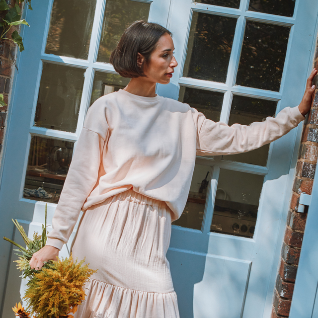 Poudre Organic | ACENTRA Sweatshirt | Scallop Shell