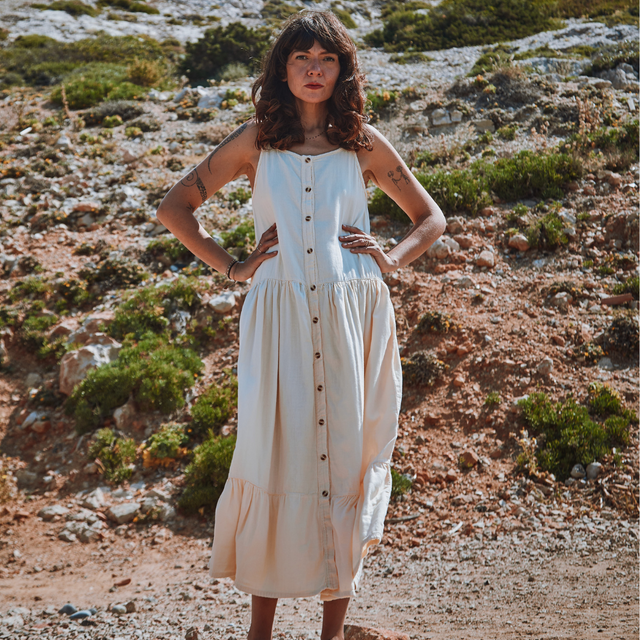 Poudre Organic | CELOSIE Dress | Butter Yellow