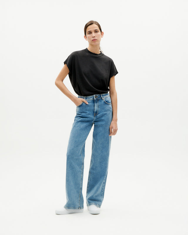 Thinking Mu | Theresa Wide Straight Leg Jean