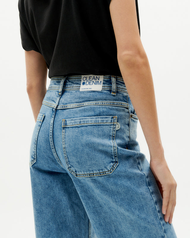 Thinking Mu | Theresa Wide Straight Leg Jean