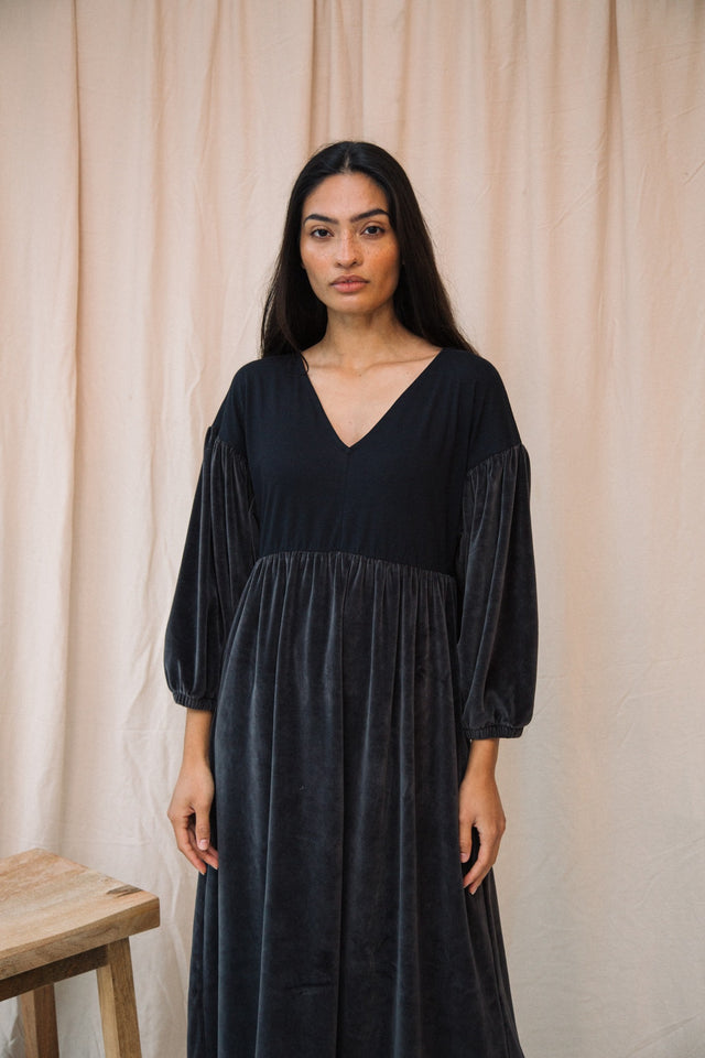 Beaumont Organic | Bliss Organic Cotton Velour & Jersey Dress