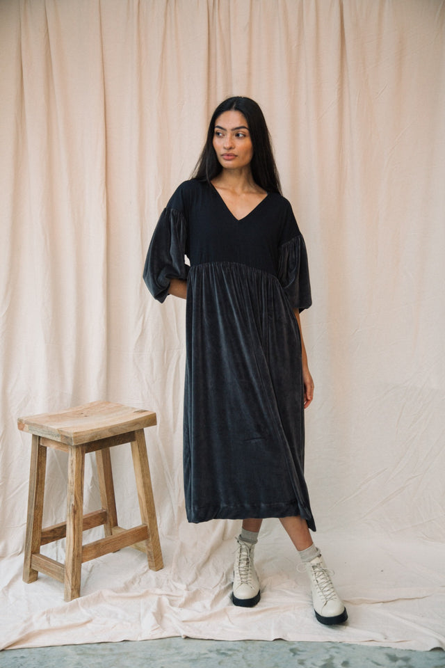 Beaumont Organic | Bliss Organic Cotton Velour & Jersey Dress